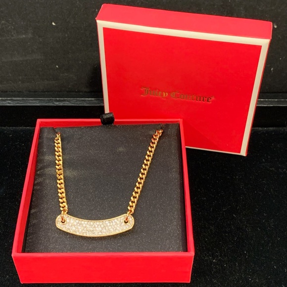Juicy Couture Gold & Rhinestone Necklace - Picture 7 of 9